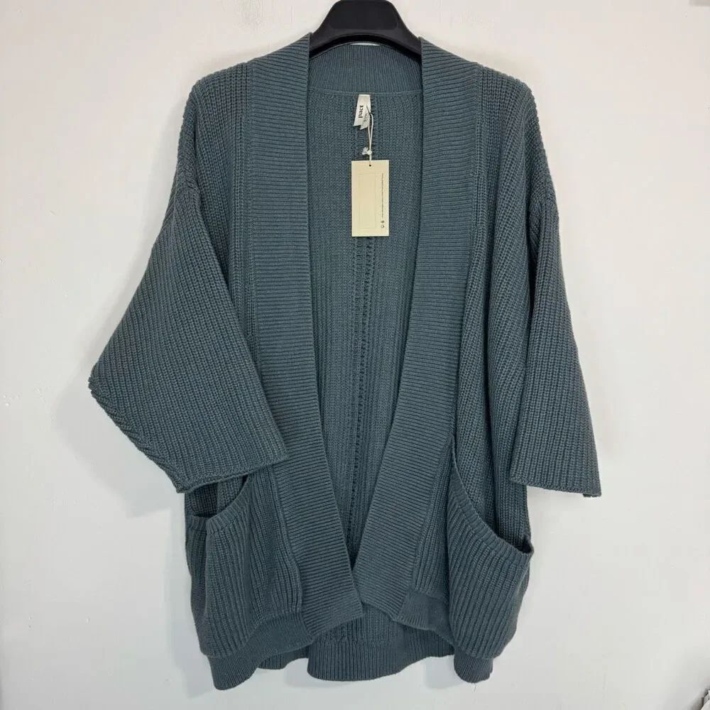 Pact Luxe Open Knit Coatigan M/L NWT